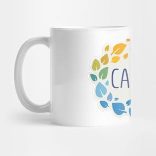 Camila name with colorful leaves Mug